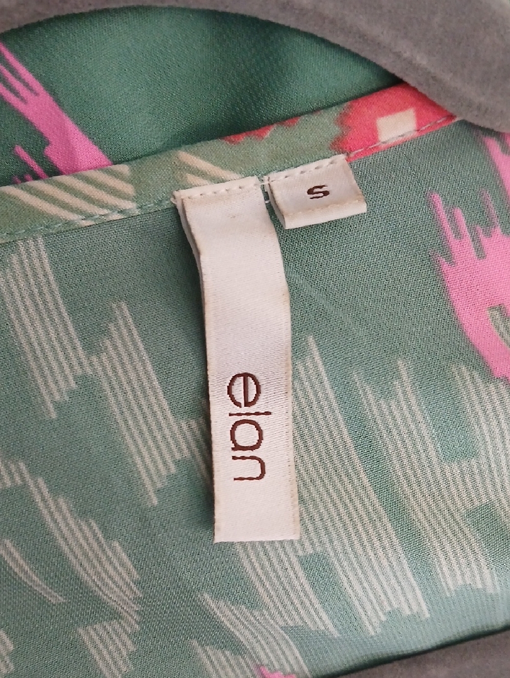 Elan Green Printed Wrap Romper with Pink & Coral Accents - Picture 4 of 4